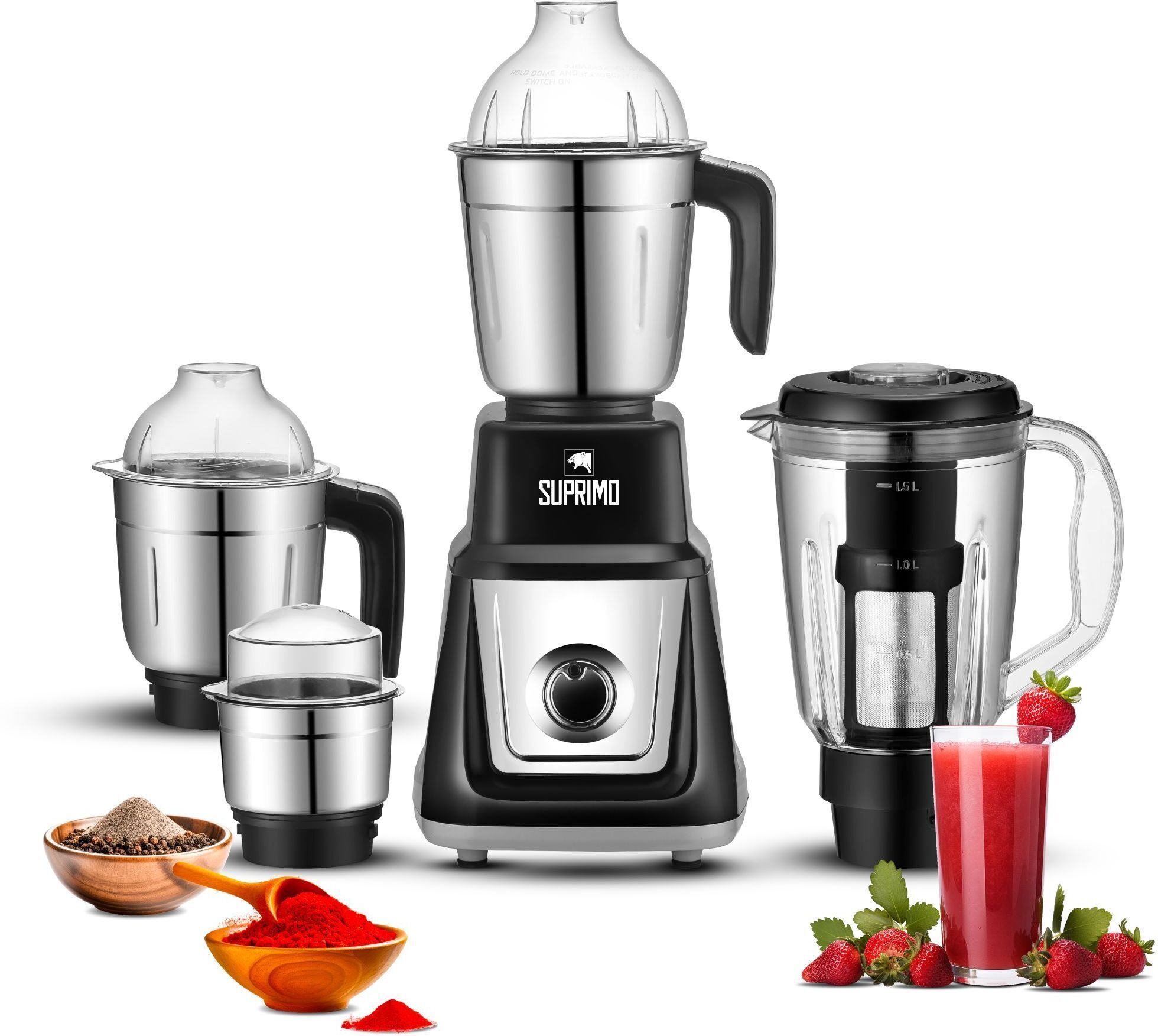 1000W 4 Jar MegaMixer 1000 W Juicer Mixer Grinder-image-12
