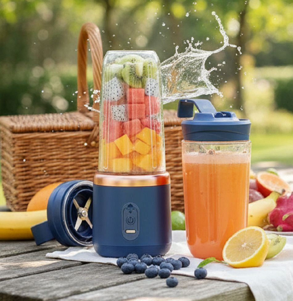 radhe Portable USB Rechargeable Juicer Blender Mini Smoothie Maker Bottle 650 W Juicer Mixer Grinder-picture-8