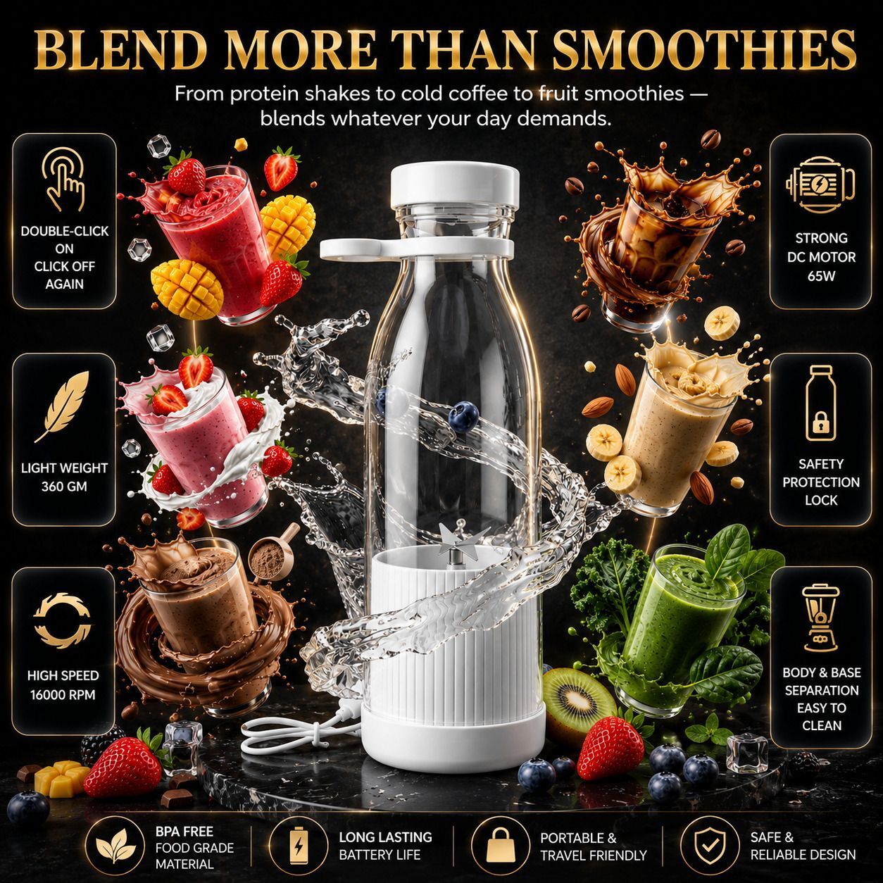 PORTABLE-SMOOTHIE-COLDCOFFEE-BLENDER 40 W Juicer Mixer Grinder-image-45
