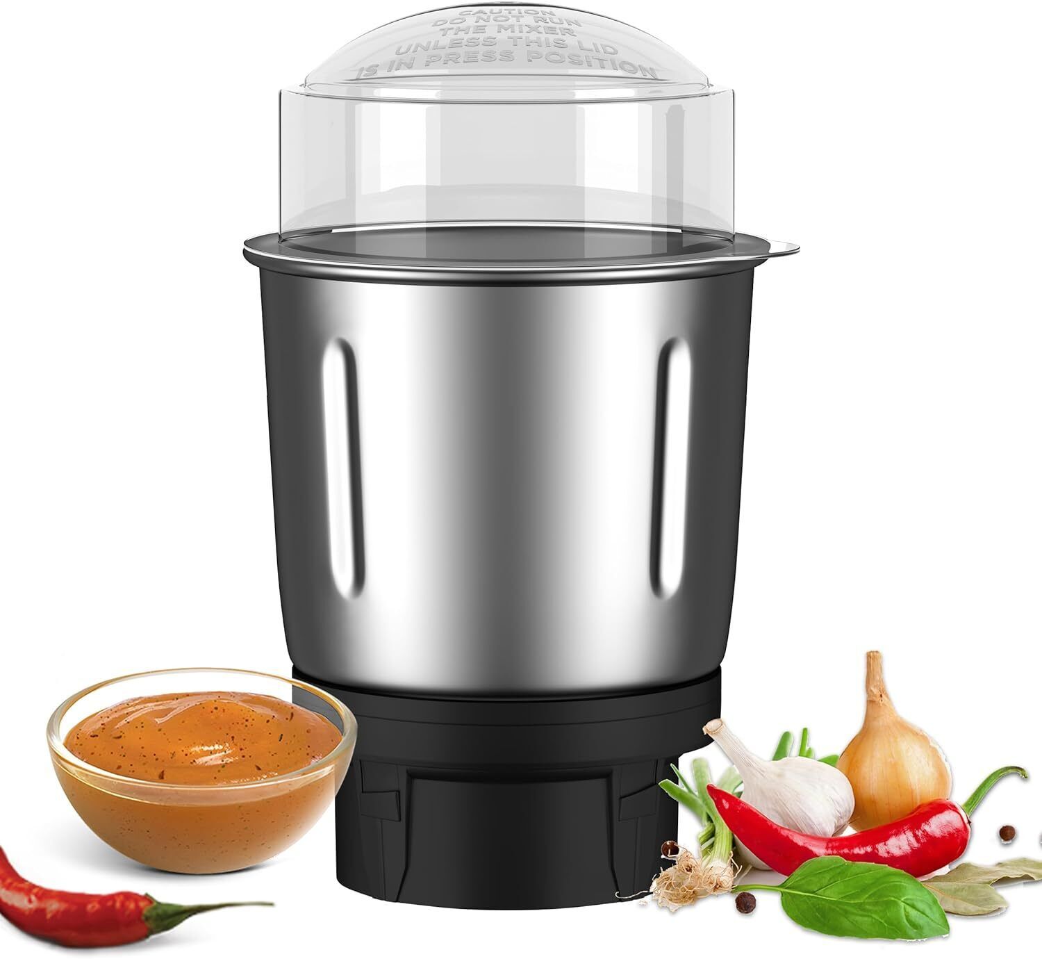 Mixer Grinder Blender Jar Stainless Steel Mini Chutney Container Without Clip Mixer Juicer Jar-image-31