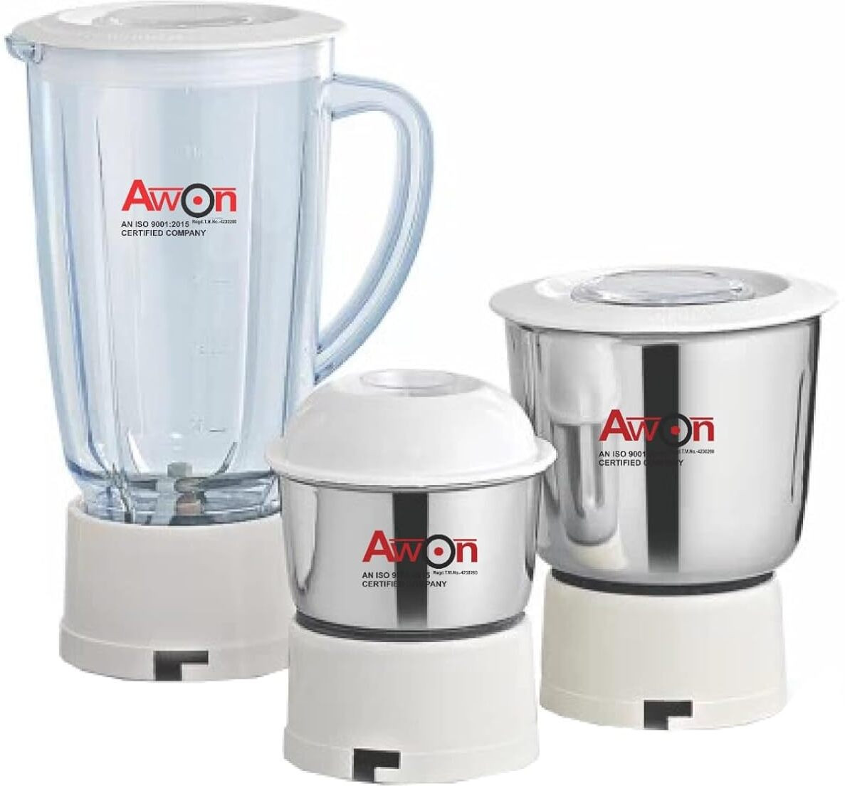 awon JMG Jar Set 2 Locks, 6 Teeth Coupler, Juicer Mixer Grinders 425ml, 850ml, 1.5L Mixer Juicer Jar image 1