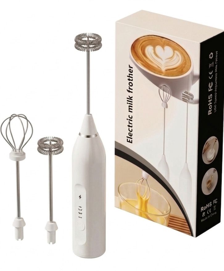 Coffee Beater Milk Frother | Handheld USB Rechargeable Foam Maker For Coffee Stainless Steel Ball Whisk-image-11