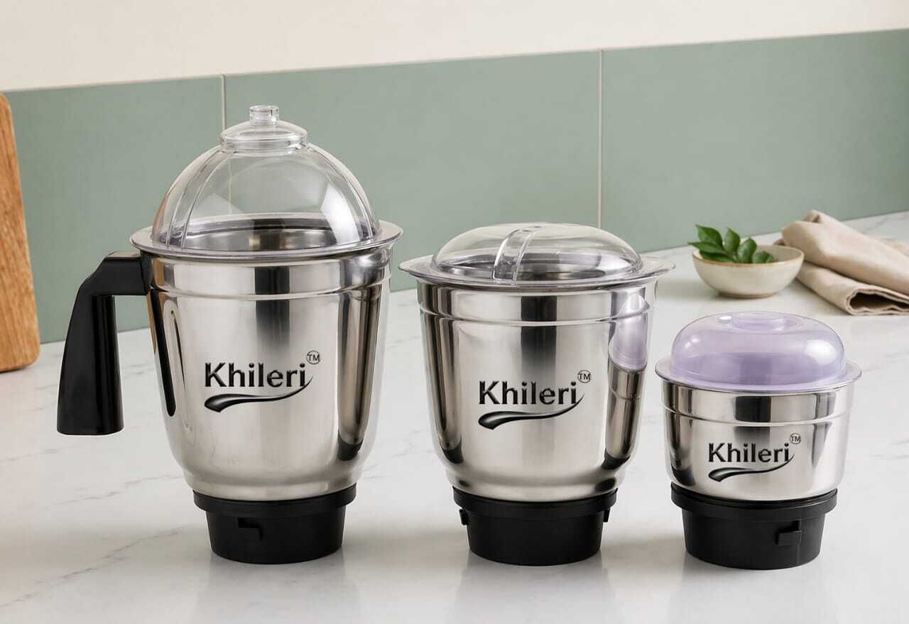 18g have quality grinding jar set combo pack Liquid Dry chutney jar Mixer Juicer Jar-image-29