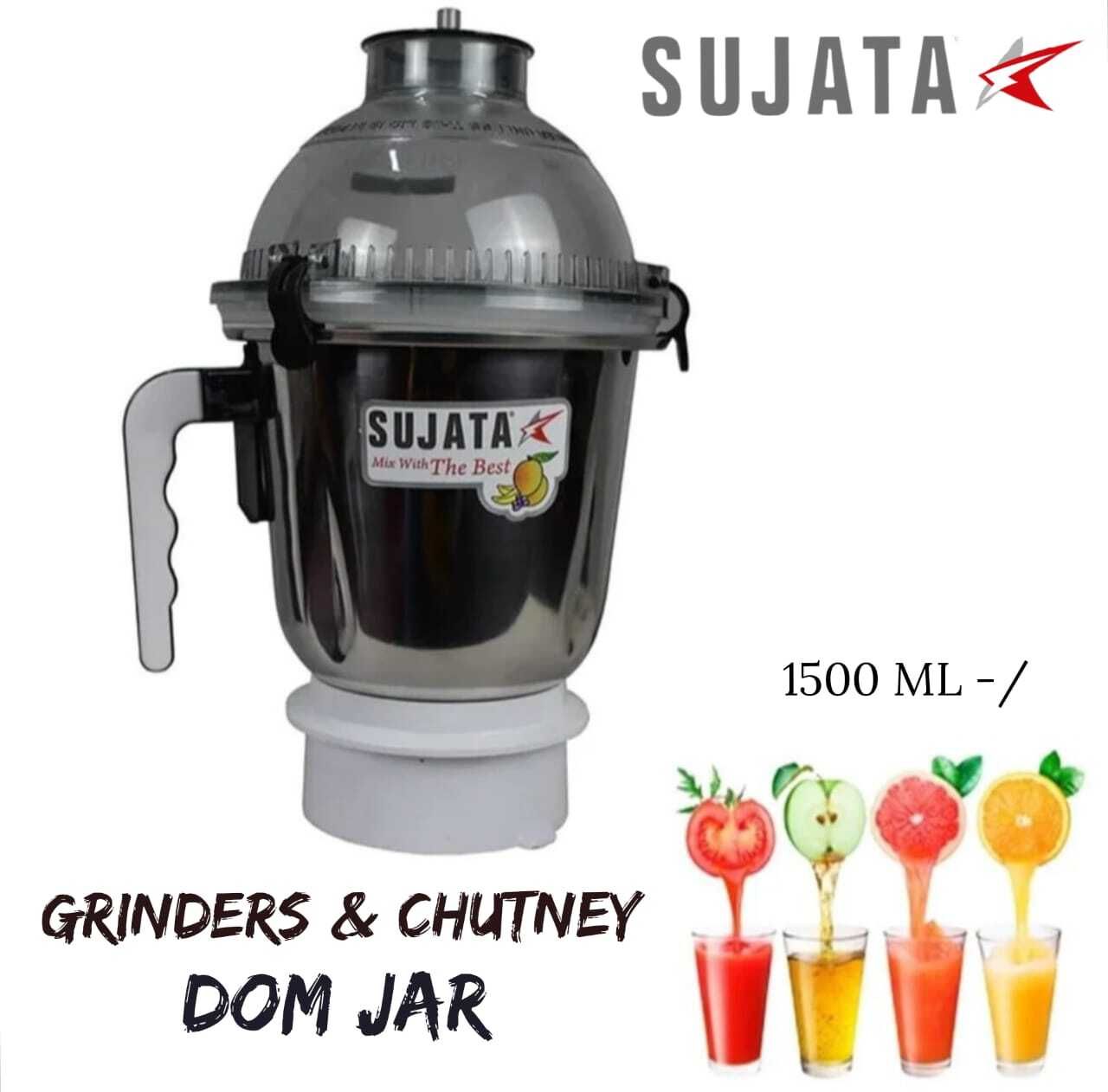 Dome Stainless Steel Jar | Mixer Chutney - Grinder & Heavy Duty Mixer Juicer Jar-image-36