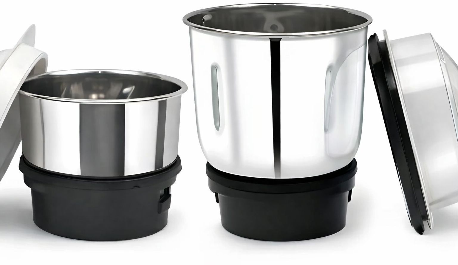 Stainless Steel Mixer Grinder Jar Set (250 ml & 500 ml) Mixer Juicer Jar