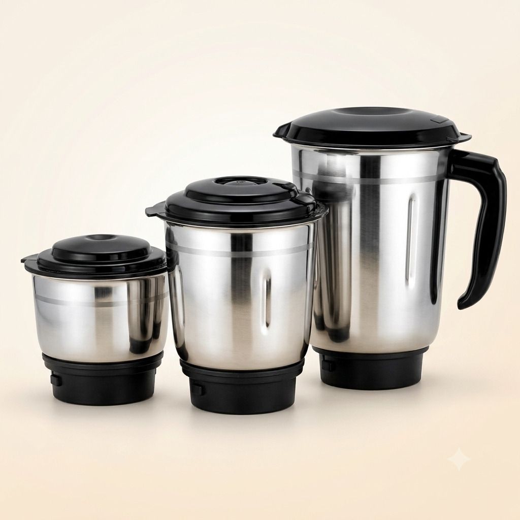 Mixer Grinder Jar Set(300ml,600ml,1200ml) Mixer Juicer Jar-image-36
