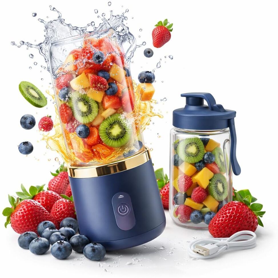 hnimpex Portable Blender USB Type-C Rechargeable 500ml Personal Juicer Mixer Mixer Juicer Jar-picture-36