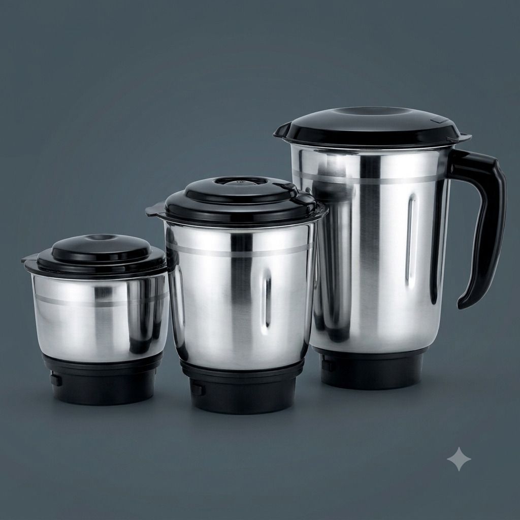 3 PC Mixer grinder jar set Mixer Juicer Jar-image-21