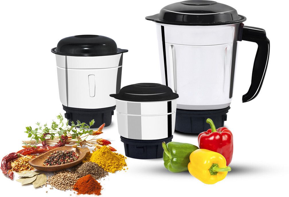 Black Combined Stainless Steel Multipurpose Mixer Jar Mixer Juicer Jar-image-21