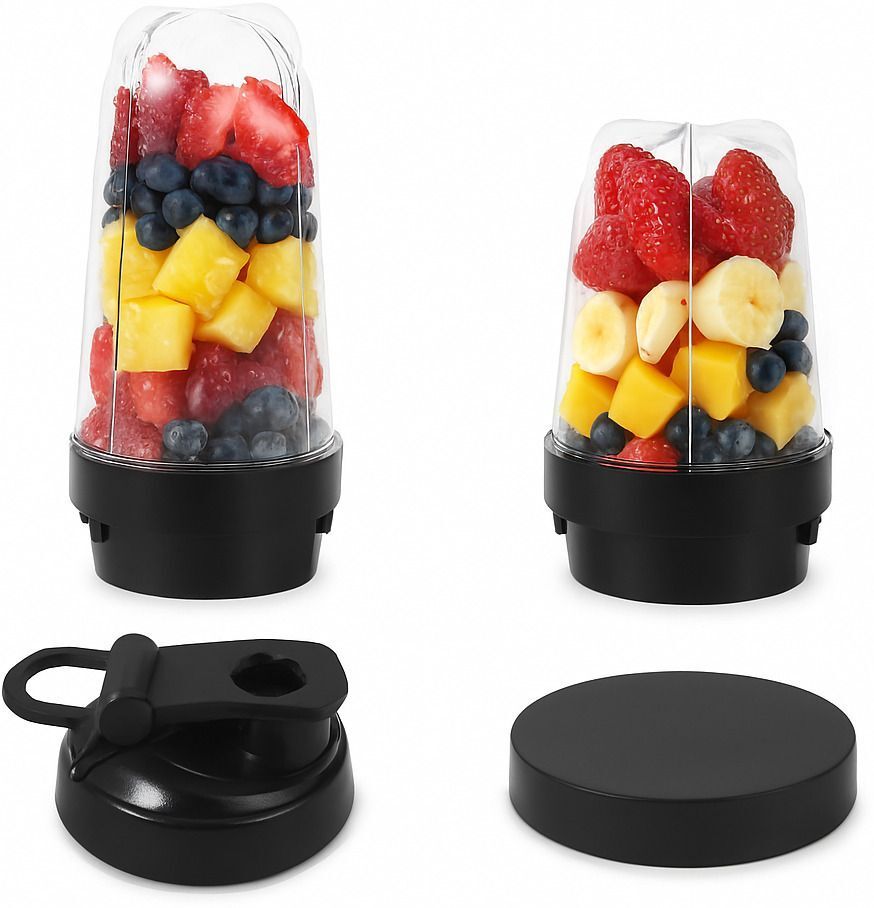 home saver Pack of 2 Nutri Jars (600 ML & 350 ML) Mixer Juicer Jar-picture-12