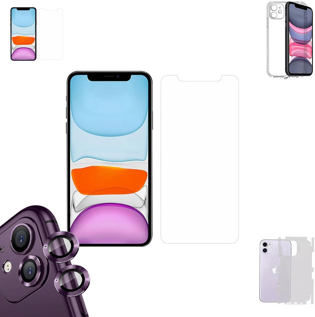 Cover Accessory Combo for APPLE IPHONE 11 BACK COVER|AR+AF RING|BORDERLESS TEMPERED|BACK MEMBRANE-image-17