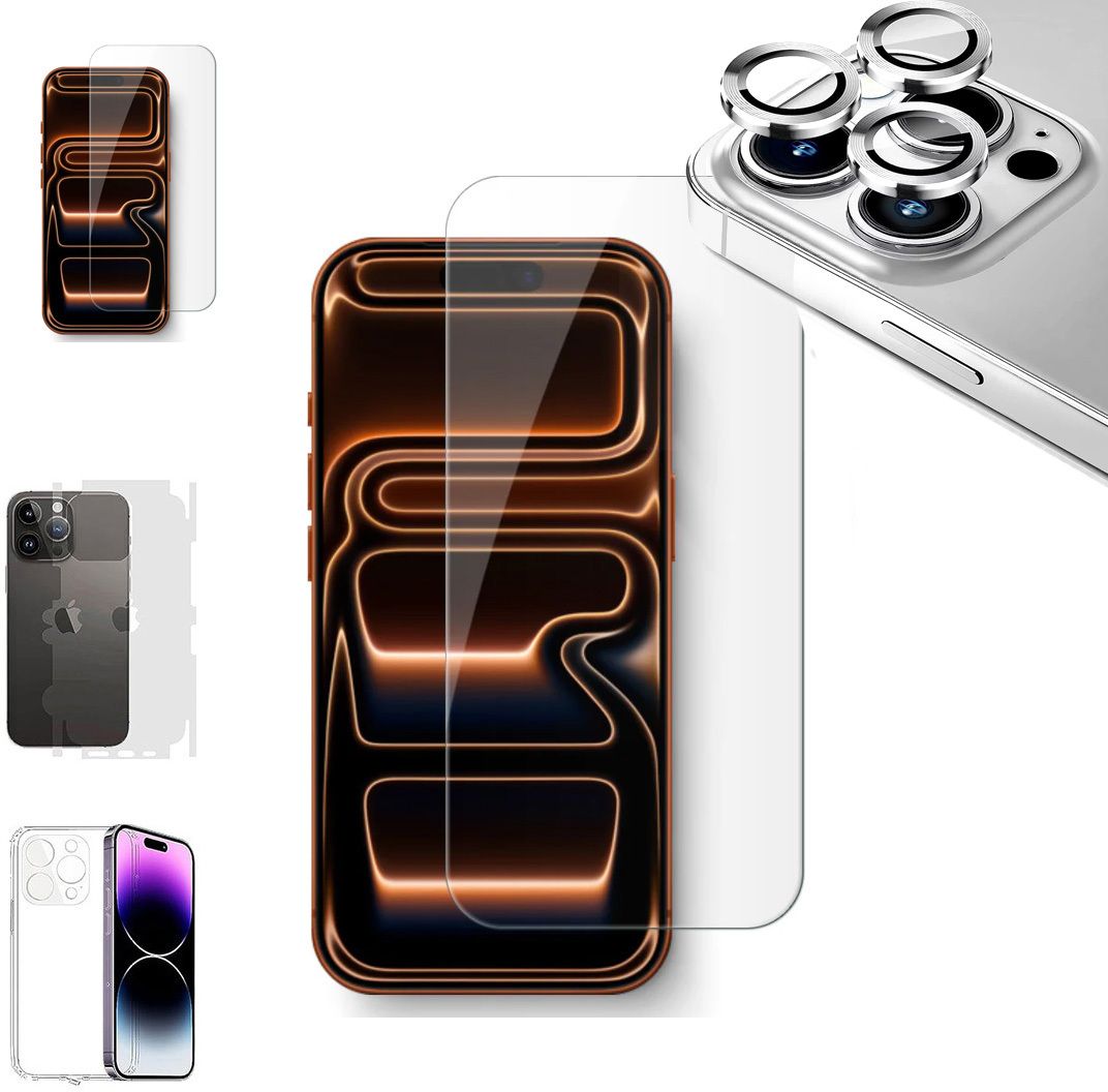 Cover Accessory Combo for APPLE IPHONE 17 PRO MAX BACK COVER|AR+AF RING|BORDERLESS TEMPERED|BACK MEMBRANE-image-28