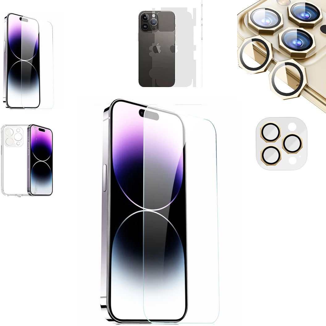 Cover Accessory Combo for APPLE IPHONE 14 PRO BACK COVER|HEXA RING|BORDERLESS TEMPERED|BACK MEMBRANE-image-13