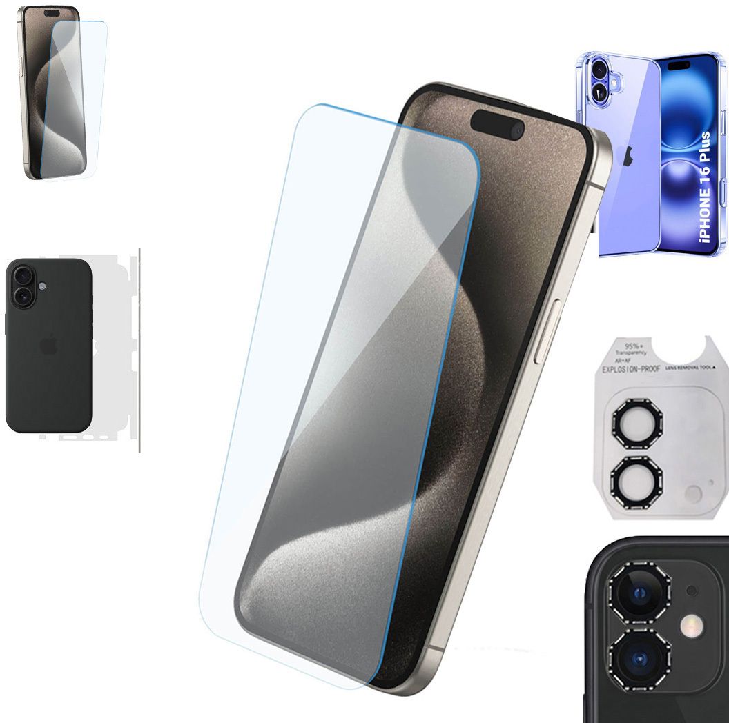 Cover Accessory Combo for APPLE IPHONE 16 PLUS BACK COVER|OCTA RING|BORDERLESS TEMPERED|BACK MEMBRANE-image-11