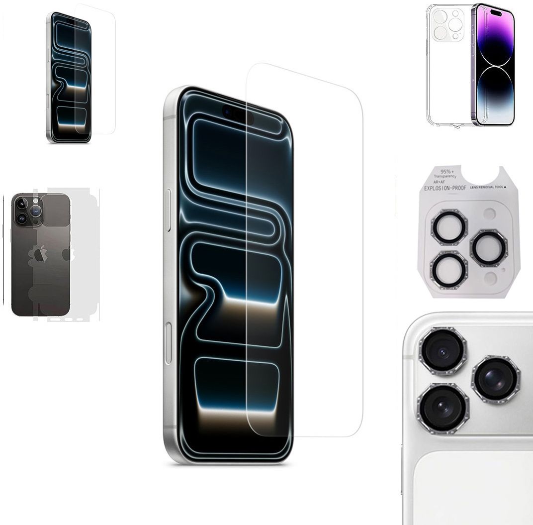 Cover Accessory Combo for APPLE IPHONE 17 PRO BACK COVER|OCTA RING|BORDERLESS TEMPERED|BACK MEMBRANE-image-14