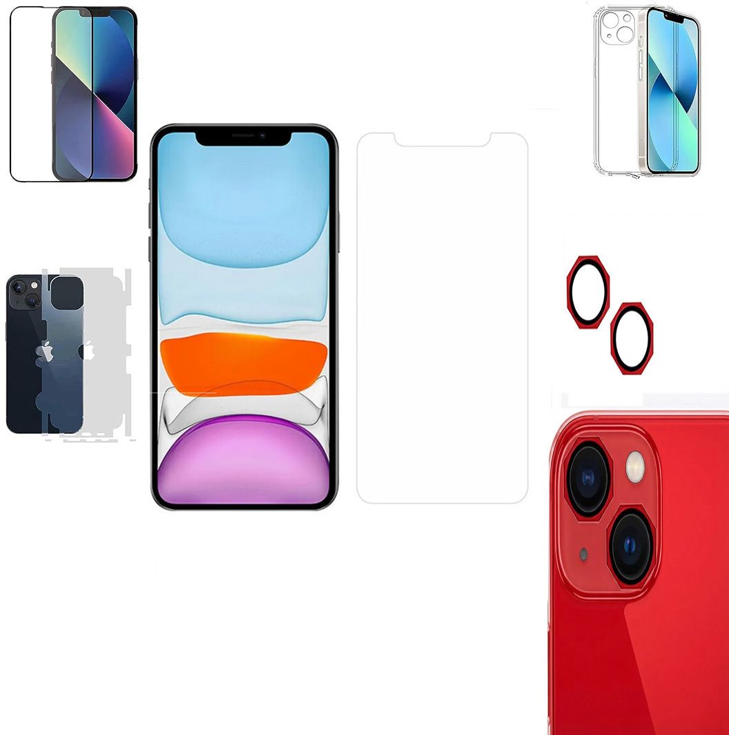 Cover Accessory Combo for APPLE IPHONE 12 BACK COVER|HEXA RING|BORDERLESS TEMPERED|BACK MEMBRANE-image-5