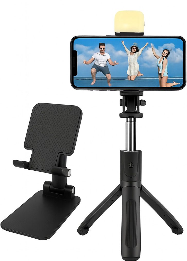 Selfie Stick Accessory Combo for Selfies & Group Photos, Reels, Vlogging & YouTube Videos, Home & Office Desk Use-image-49