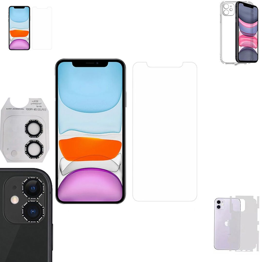 Cover Accessory Combo for APPLE IPHONE 11 BACK COVER|OCTA RING|BORDERLESS TEMPERED|BACK MEMBRANE-image-14