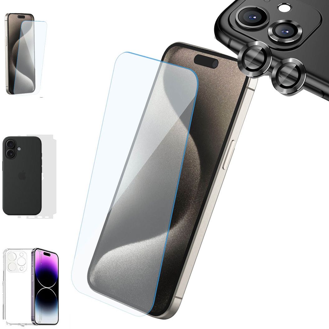 Cover Accessory Combo for APPLE IPHONE 16 BACK COVER|CD RING|BORDERLESS TEMPERED|BACK MEMBRANE-image-15