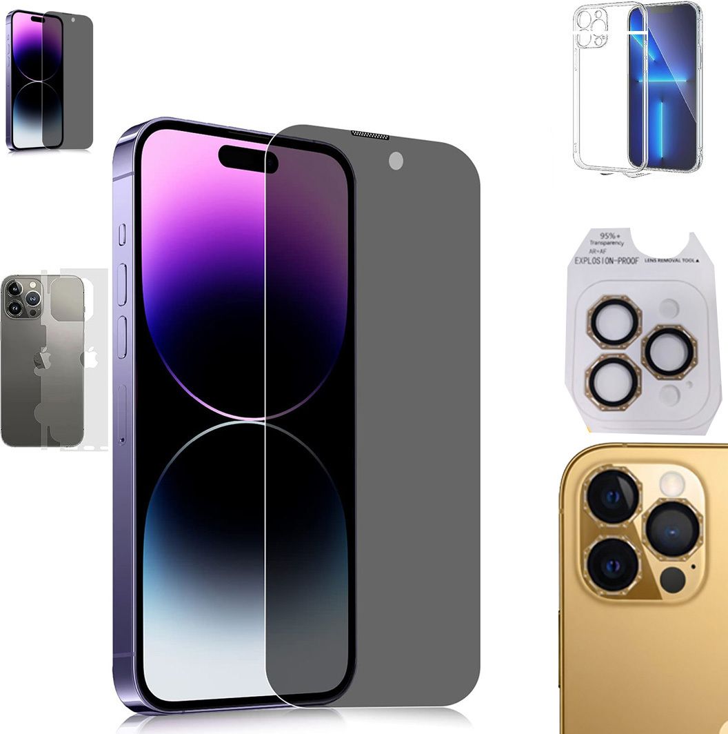 Cover Accessory Combo for APPLE IPHONE 13 PRO MAX BACK COVER|OCTA RING|BORDERLESS TEMPERED|BACK MEMBRANE-image-27