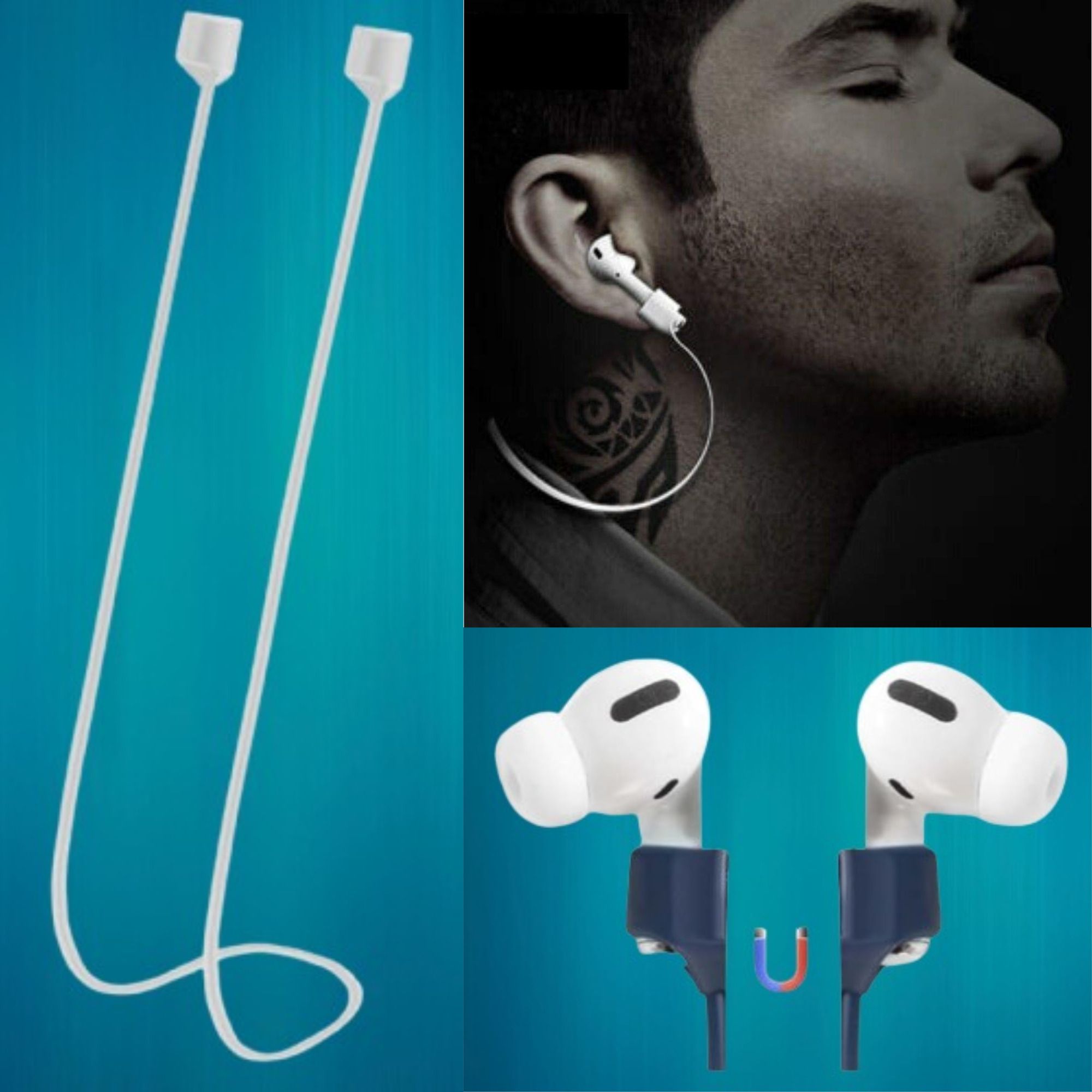 Earphone Cable Organizer Accessory Combo for AIR PODS HOLDER STRAP - 1 PC