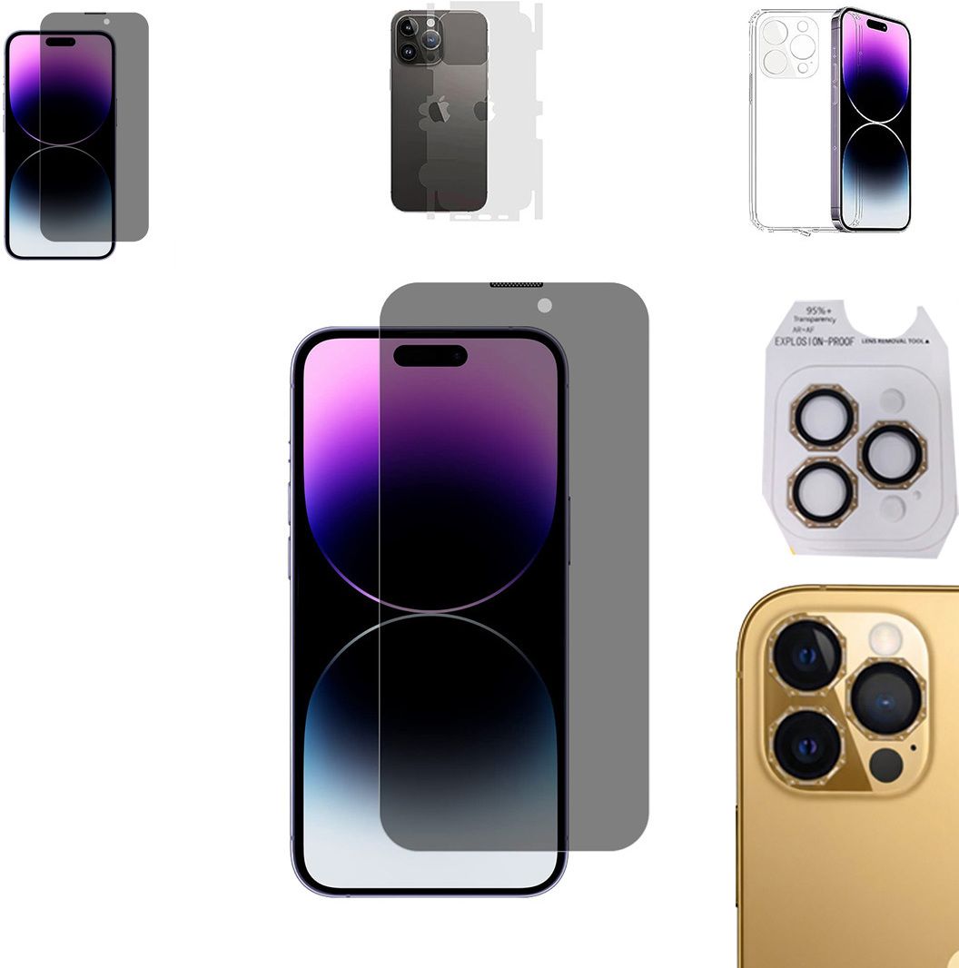 Cover Accessory Combo for APPLE IPHONE 14 PRO BACK COVER|OCTA RING|BORDERLESS TEMPERED|BACK MEMBRANE-image-17