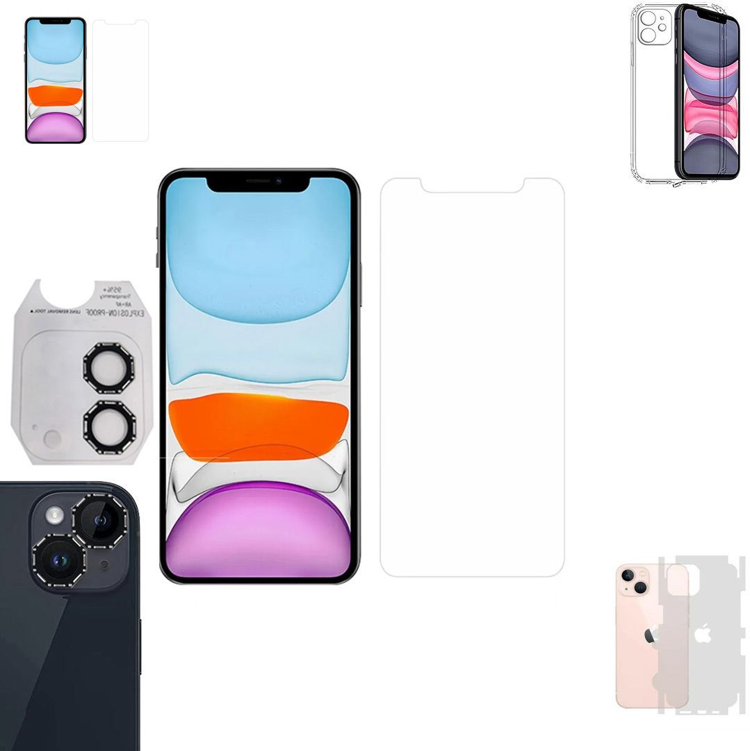 Cover Accessory Combo for APPLE IPHONE 13 BACK COVER|OCTA RING|BORDERLESS TEMPERED|BACK MEMBRANE-image-34
