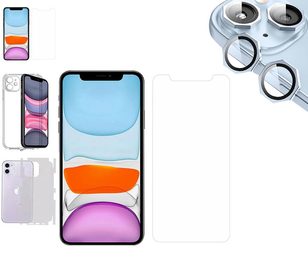 Cover Accessory Combo for APPLE IPHONE 12 MINI BACK COVER|HEXA RING|BORDERLESS TEMPERED|BACK MEMBRANE-image-7