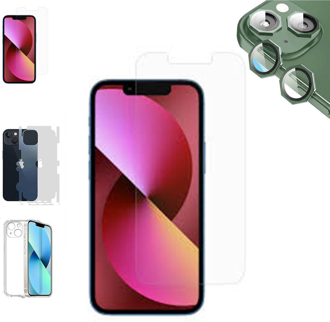 Cover Accessory Combo for APPLE IPHONE 13 MINI BACK COVER|HEXA RING|BORDERLESS TEMPERED|BACK MEMBRANE-image-37