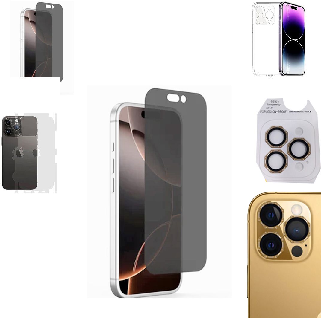 Shield Set Rings Tele shield cover accessory combo for apple iphone Price History ...