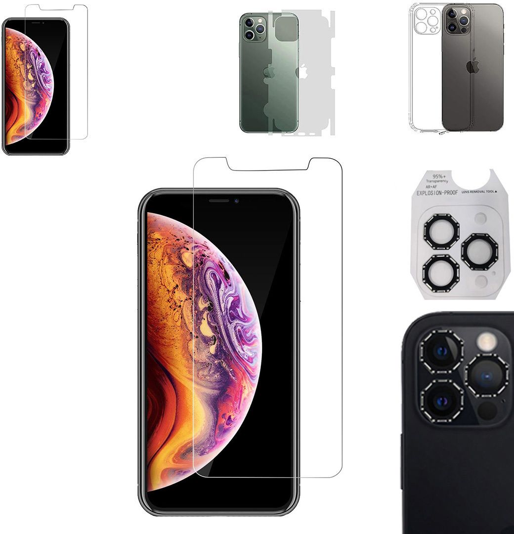 Cover Accessory Combo for APPLE IPHONE 11 PRO MAX BACK COVER|OCTA RING|BORDERLESS TEMPERED|BACK MEMBRANE-image-46