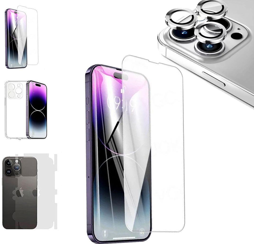 Cover Accessory Combo for APPLE IPHONE 14 PRO MAX BACK COVER|CD RING|BORDERLESS TEMPERED|BACK MEMBRANE-image-35