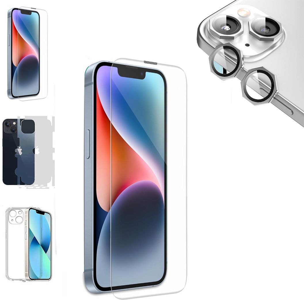 Cover Accessory Combo for APPLE IPHONE 14 PLUS BACK COVER|HEXA RING|BORDERLESS TEMPERED|BACK MEMBRANE-image-26