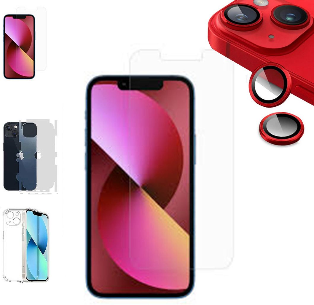 Cover Accessory Combo for APPLE IPHONE 13 MINI BACK COVER|AR+AF RING|BORDERLESS TEMPERED|BACK MEMBRANE-image-35