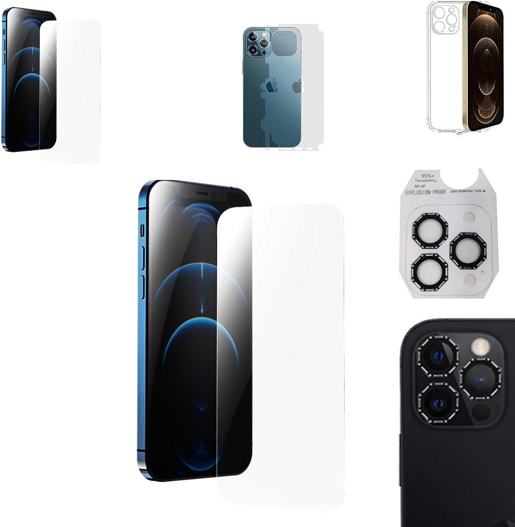 Cover Accessory Combo for APPLE IPHONE 12 PRO MAX BACK COVER|OCTA RING|BORDERLESS TEMPERED|BACK MEMBRANE-image-44