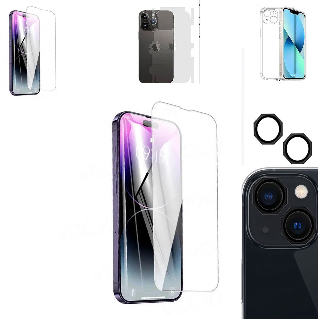 Cover Accessory Combo for APPLE IPHONE 14 PLUS BACK COVER|HEXA RING|BORDERLESS TEMPERED|BACK MEMBRANE-image-5