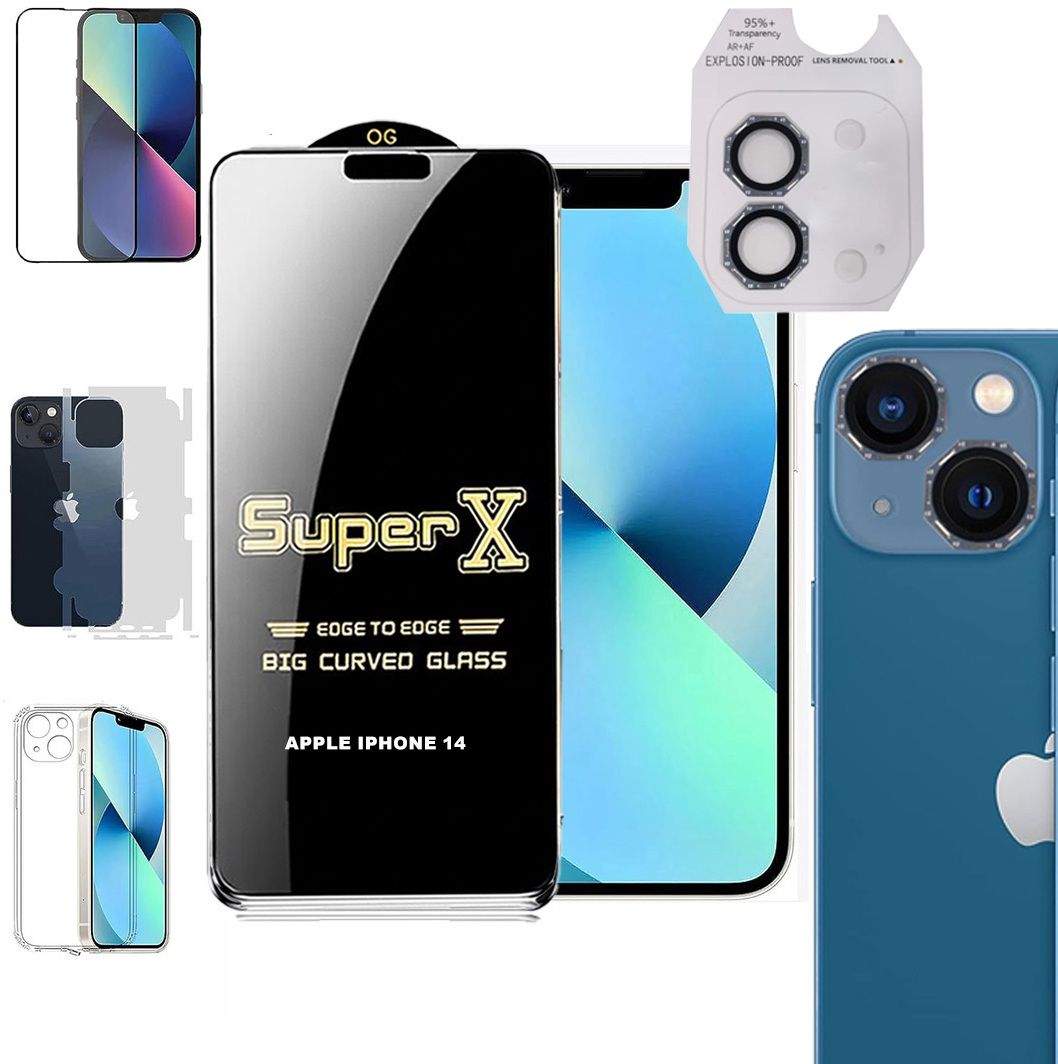 Cover Accessory Combo for APPLE IPHONE 14 BACK COVER|DESINGER RING|SUPER X GLASS|BACK MEMBRANE-image-32