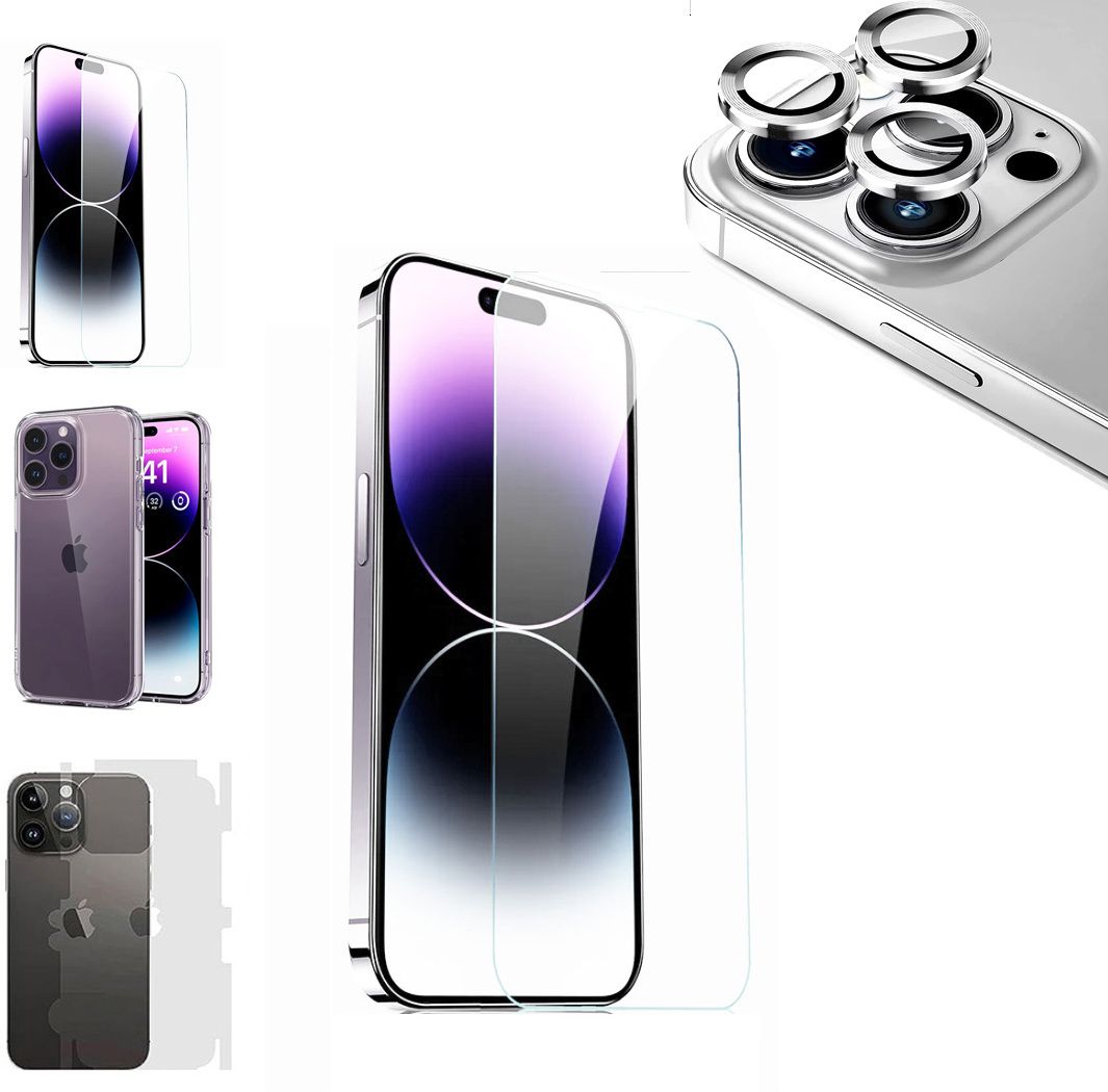 Cover Accessory Combo for APPLE IPHONE 14 PRO BACK COVER|CD RING|BORDERLESS TEMPERED|BACK MEMBRANE-image-22