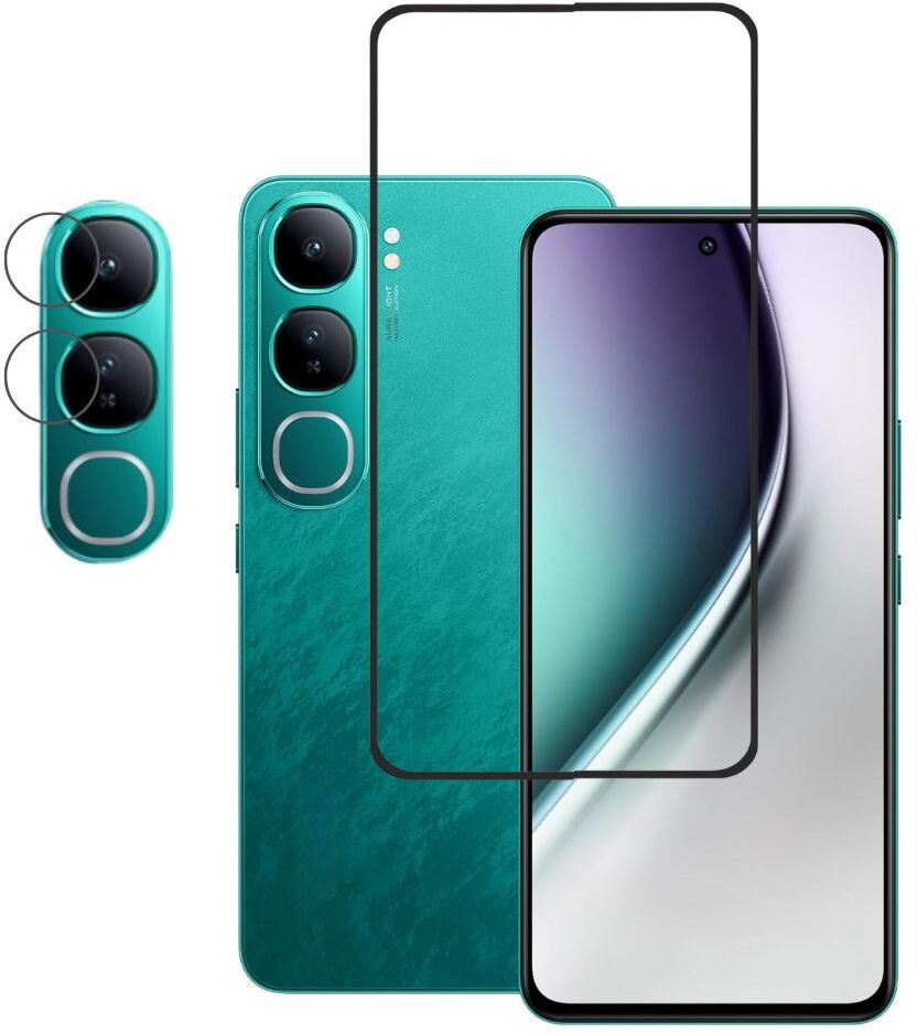 isaak Screen Protector Accessory Combo for Vivo Y300 5G Edge to Edge, Tempered Glass&Camera Lens Protector(COMBO PACK) image 1