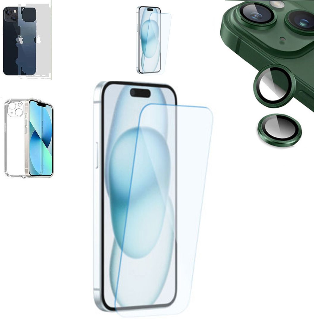Cover Accessory Combo for APPLE IPHONE 15 PLUS BACK COVER|AR+AF RING|BORDERLESS TEMPERED|BACK MEMBRANE-image-47