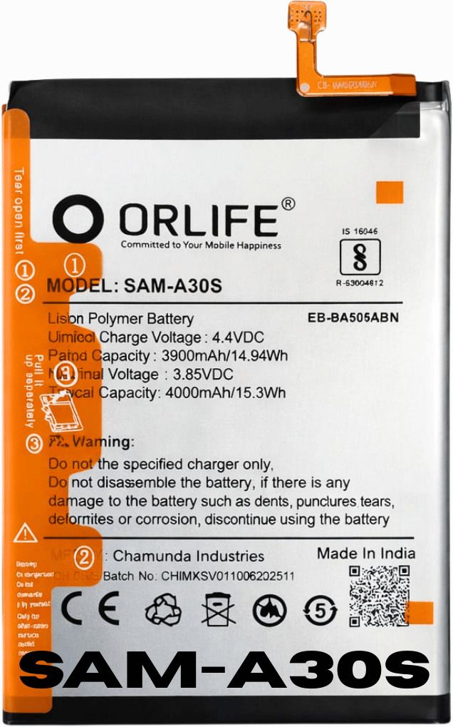 orlife Mobile Battery For Samsung A30s SM-A307, SM-A307F/DS |A30s ( 1 Year Replacemant Warranty )-image-17