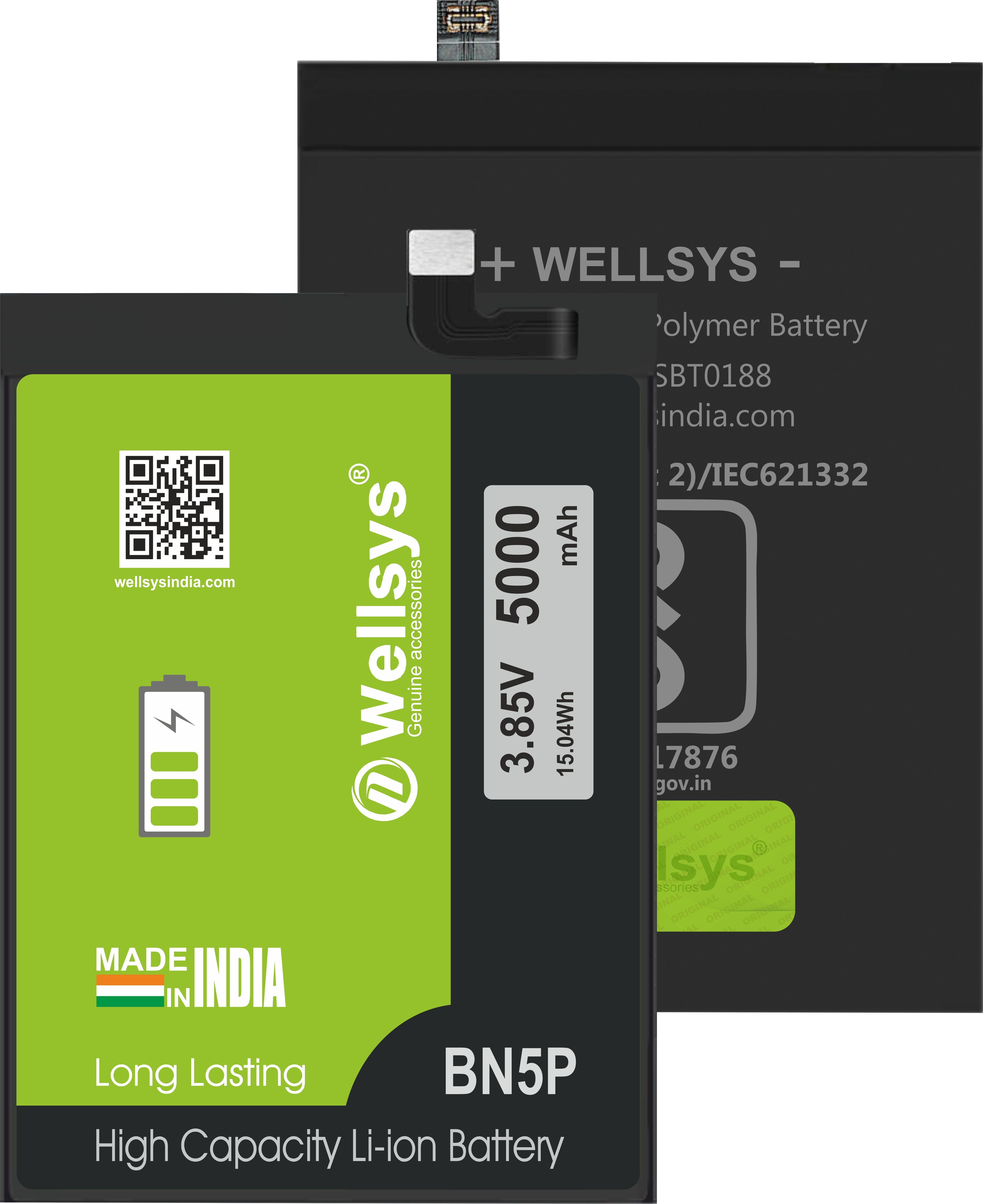 WELLSYS Mobile Battery For Xiaomi Redmi Note 13 4G / Xiaomi Redmi Note 13 5G (BN5P) 5000 mAh-image-41