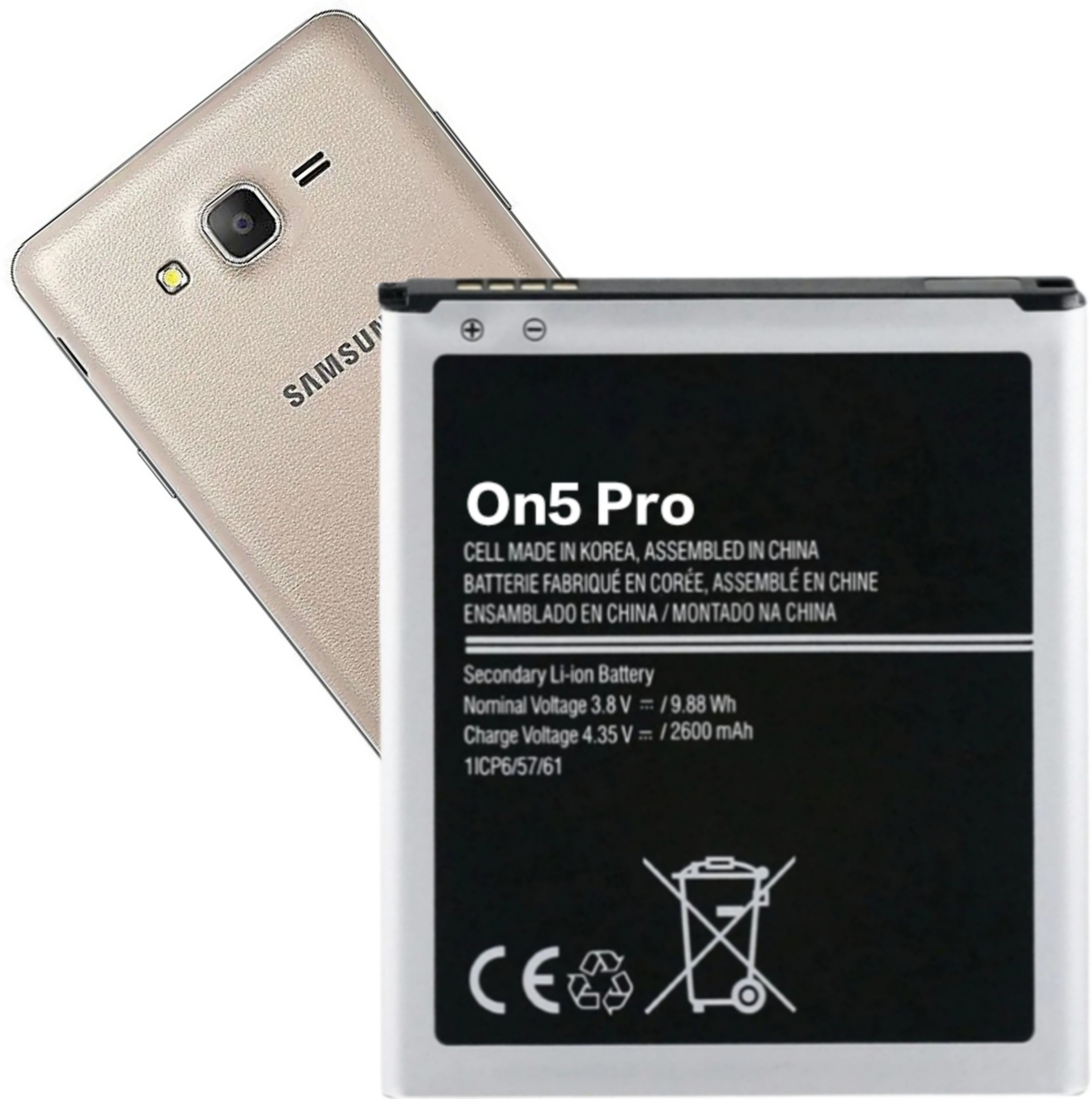 FEkart Mobile Battery For Compatible Samsung Galaxy On5 Pro 2600mAh Full Backup-image-6