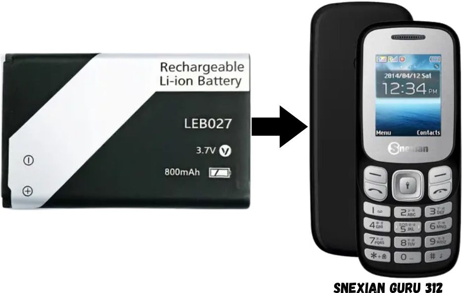 plugkit Mobile Battery For SNEXIAN GURU 312