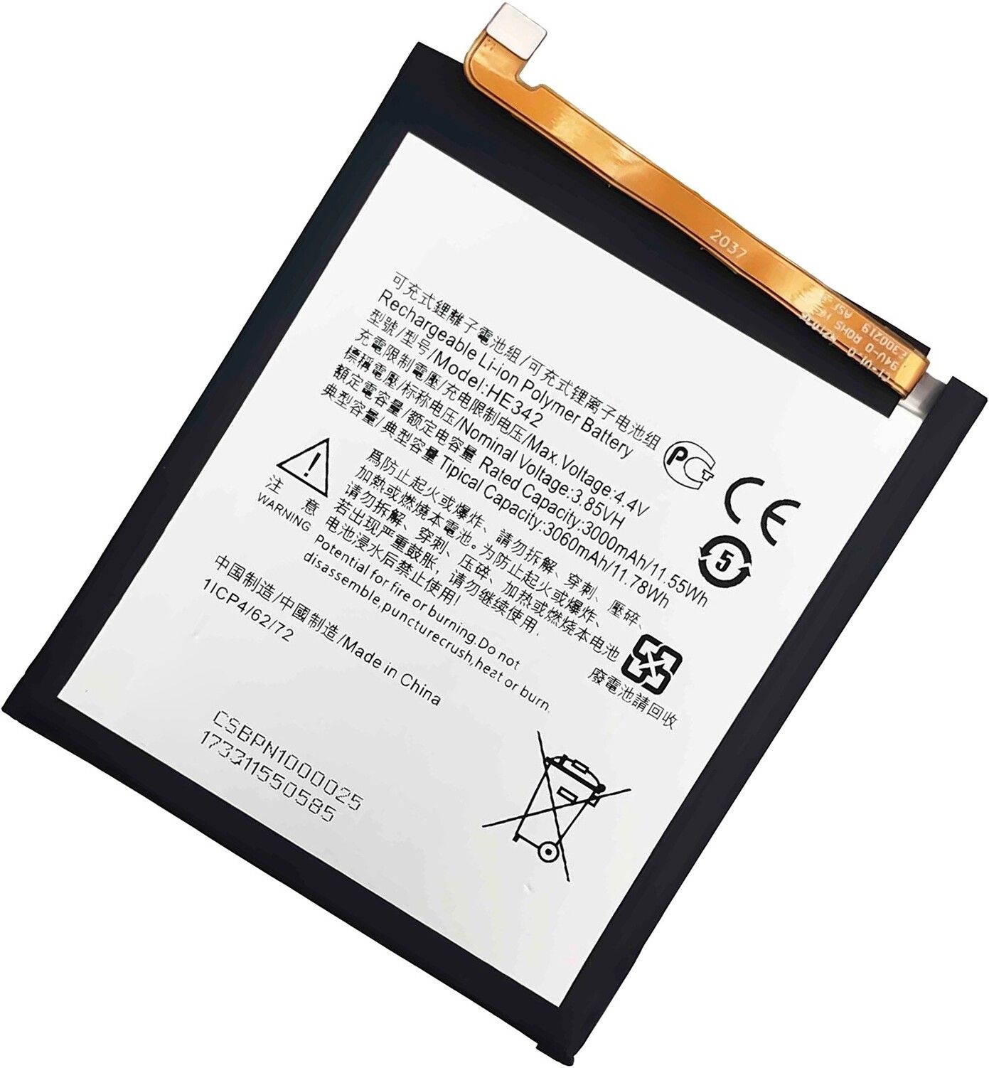 Accelbyte Mobile Battery For NokiaHE342 7.1 Plus /6.1/5.1 /X6 2018 / TA-1099/ TA-1103 with 1 Year Warranty-image-14