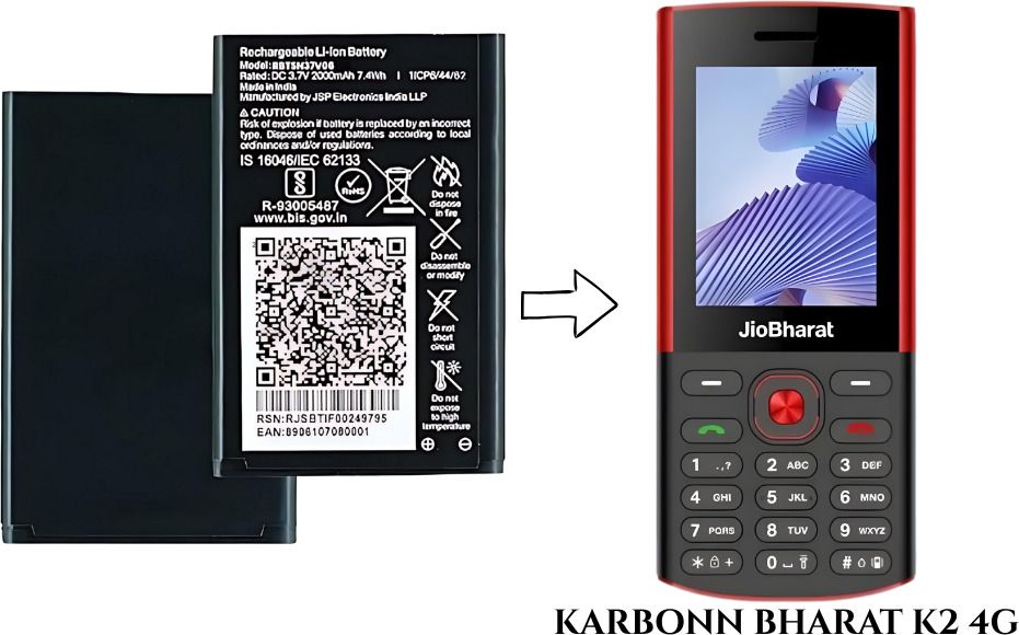 plugkit Mobile Battery For JIO KARBONN BHARAT K2 4G-image-9