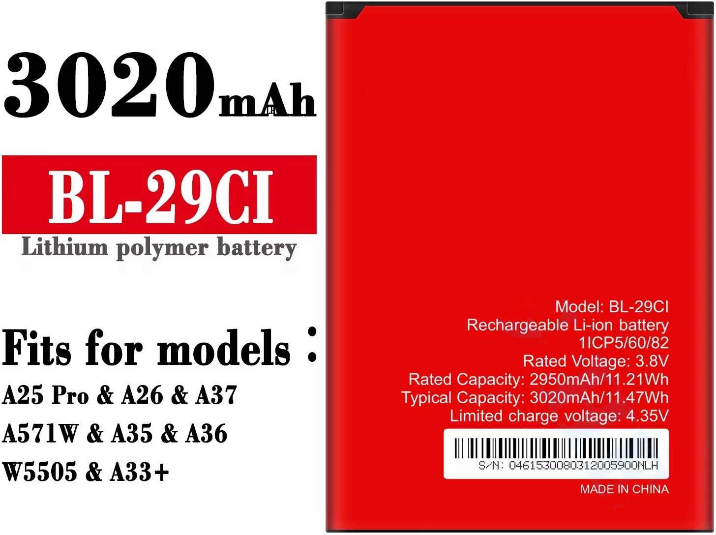 BKN Mobile Battery For ITEL / itel Itel Battery BL 29Ci / BL-29Ci For A25-image-27