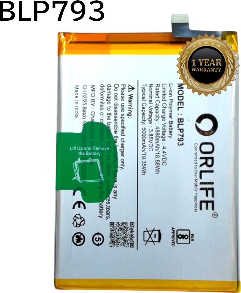 orlife Mobile Battery For Realme 20 (Narzo 30A) Realme C12, C15, BLP793 (1 Year Replacement Warranty )-image-29