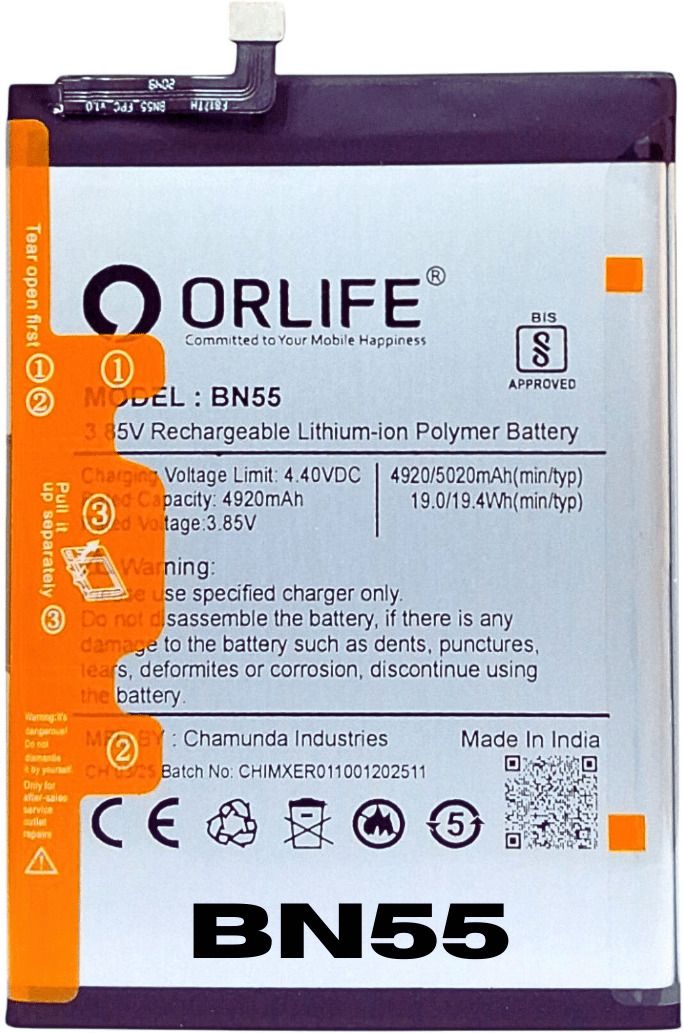 orlife Mobile Battery For Redmi Note 9S, Note 9 Pro | BN55 ( 1 Year Replacemant Warranty )-image-22