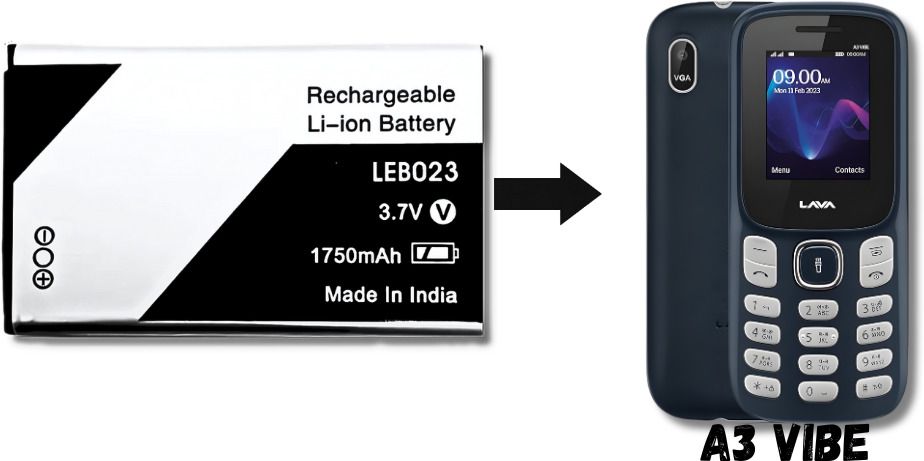 plugkit Mobile Battery For LAVA A3 VIBE-image-4